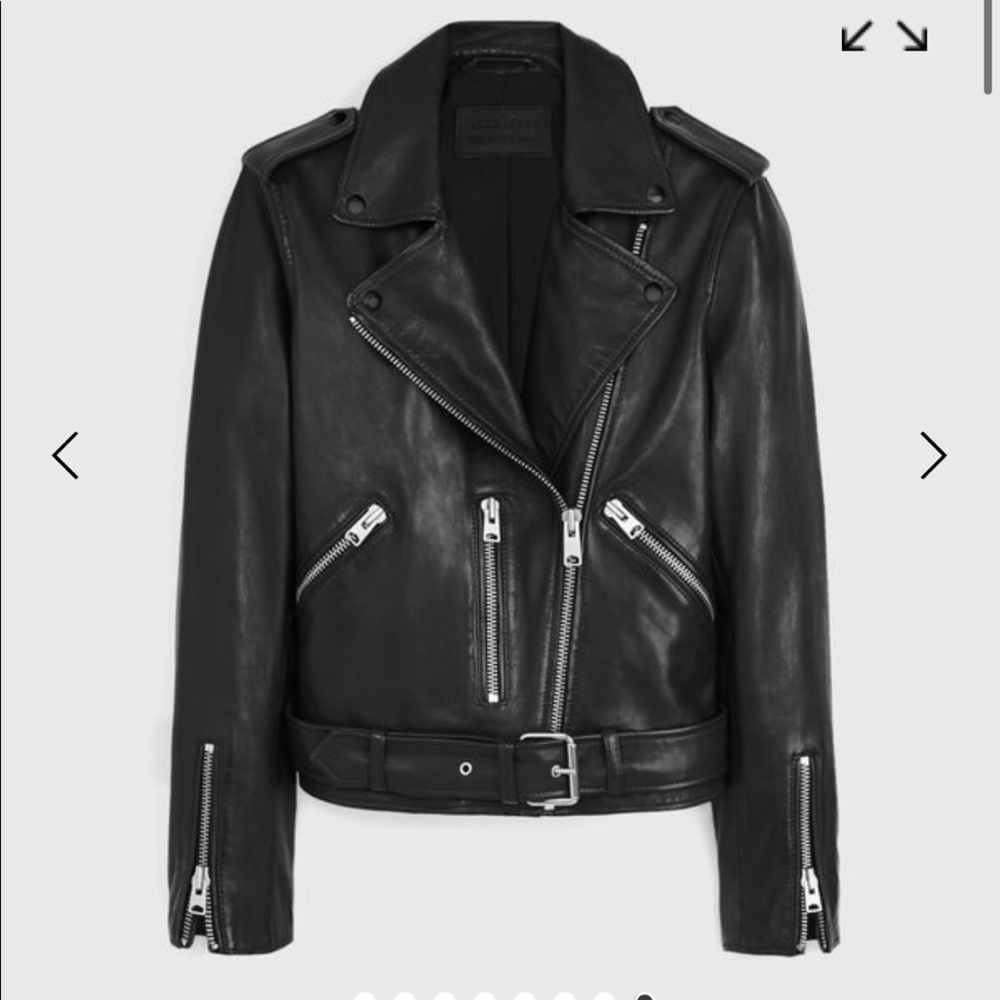 Allsaints Balfern Leather Biker Jacket - Picture 1 of 4